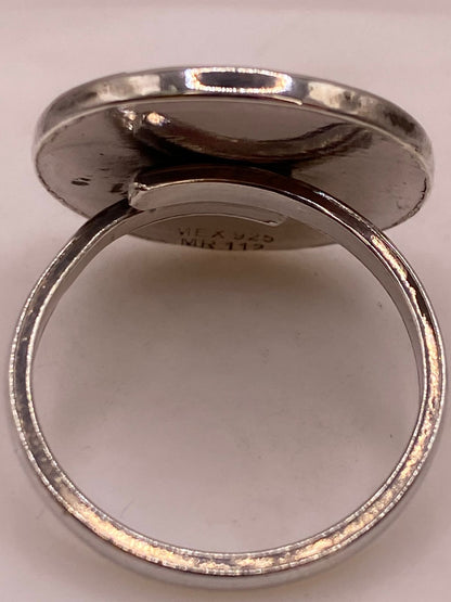 Anillo Artesanal Ajustable en Plata con Calendario Mesoamericano, sello de autenticidad Plata Ley .925