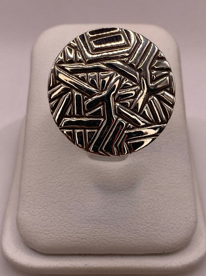 Anillo Artesanal Geométrico en Plata .925 — ángulo diagonal