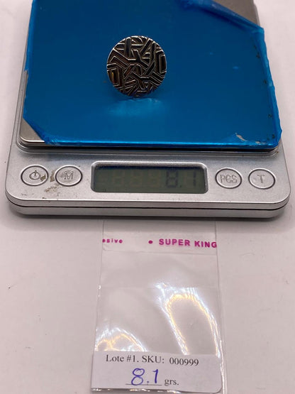 Anillo Artesanal Geométrico en Plata .925, peso en gramos (báscula)