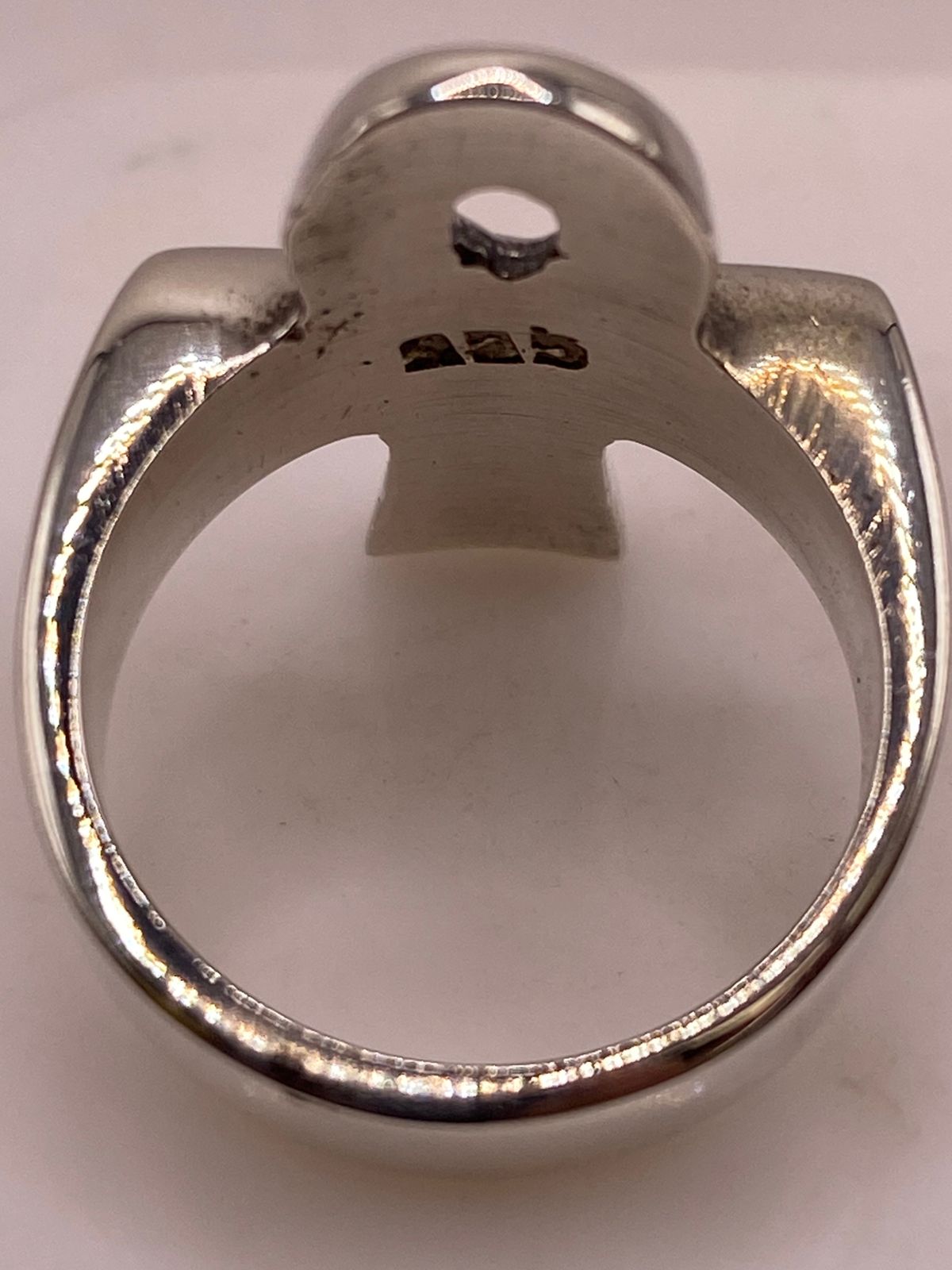 Anillo Artesanal en Plata con Símbolo Ankh Egipcio, sello de autenticidad Plata Ley .925