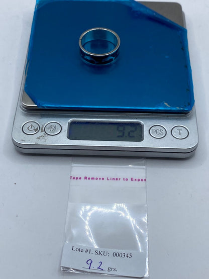 Anillo Artesanal de Plata .925 con Ónix Negro – Diseño Delfines Marinos, peso en gramos (báscula)