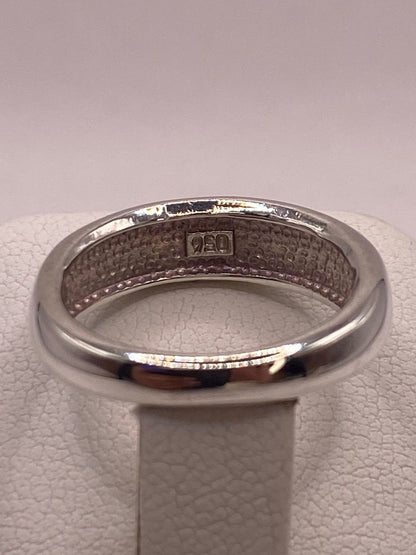 Anillo Artesanal de Plata 950 con Ópalo de Fuego, vista posterior