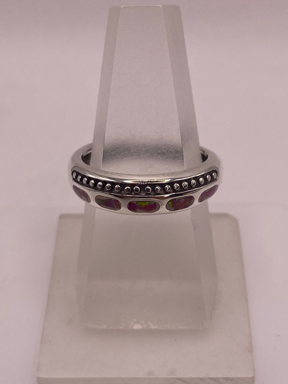 Anillo Artesanal de Plata 950 con Ópalo de Fuego