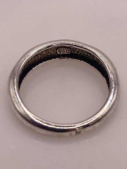 Anillo Artesanal de Plata 950 con Ópalo de Fuego, sello de autenticidad Plata Ley .925