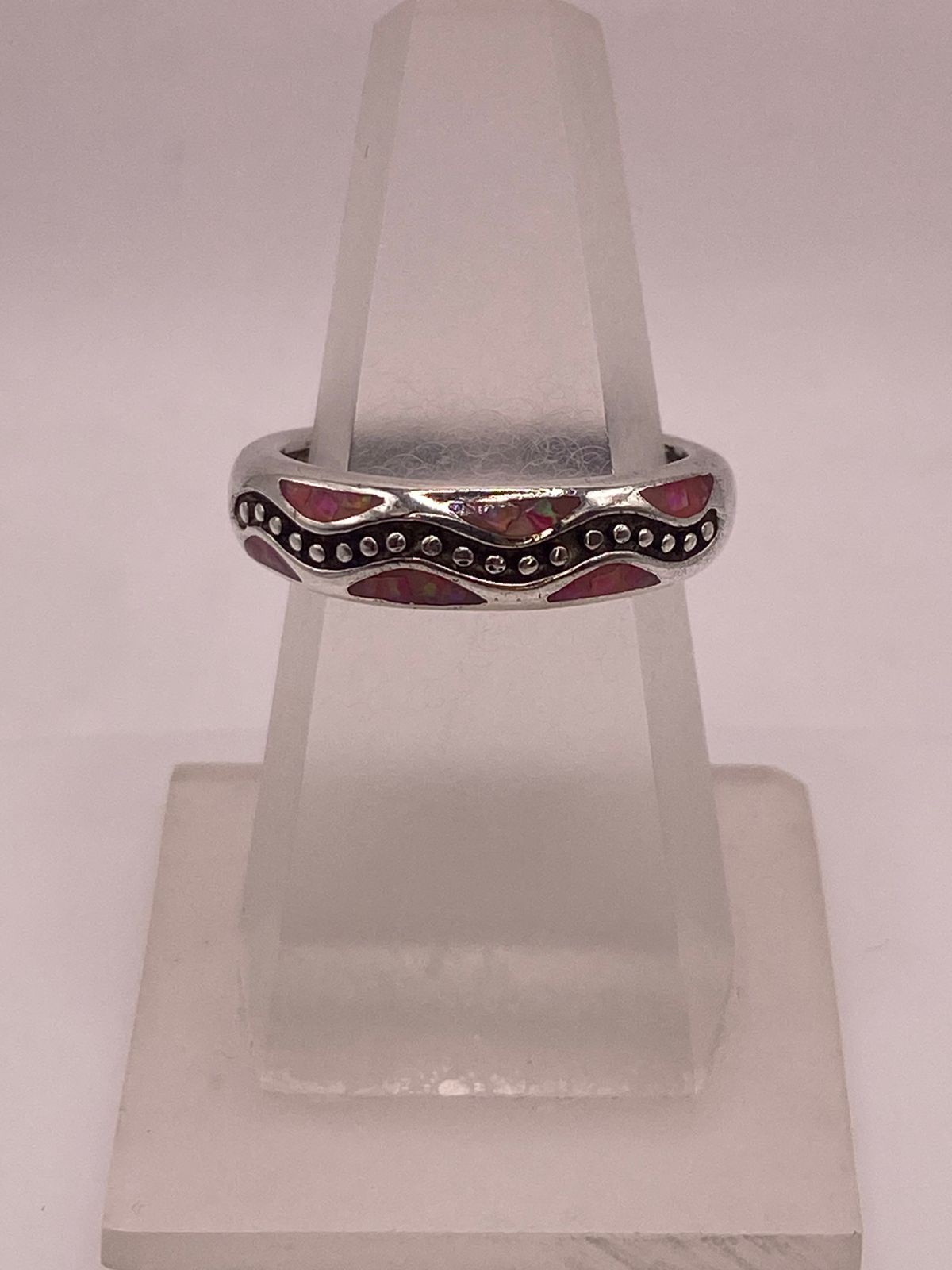 Anillo Artesanal de Plata 950 con Ópalo de Fuego — ángulo diagonal
