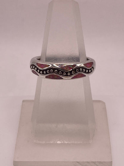 Anillo Artesanal de Plata 950 con Ópalo de Fuego — ángulo diagonal