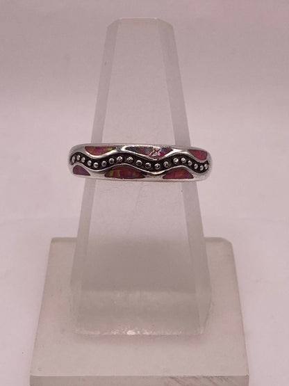 Anillo Artesanal de Plata 950 con Ópalo de Fuego, vista lateral