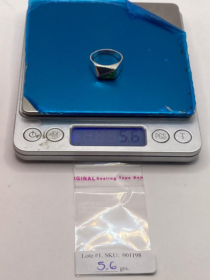 Anillo Asimétrico de Plata 950 con Ópalo de Fuego, peso en gramos (báscula)