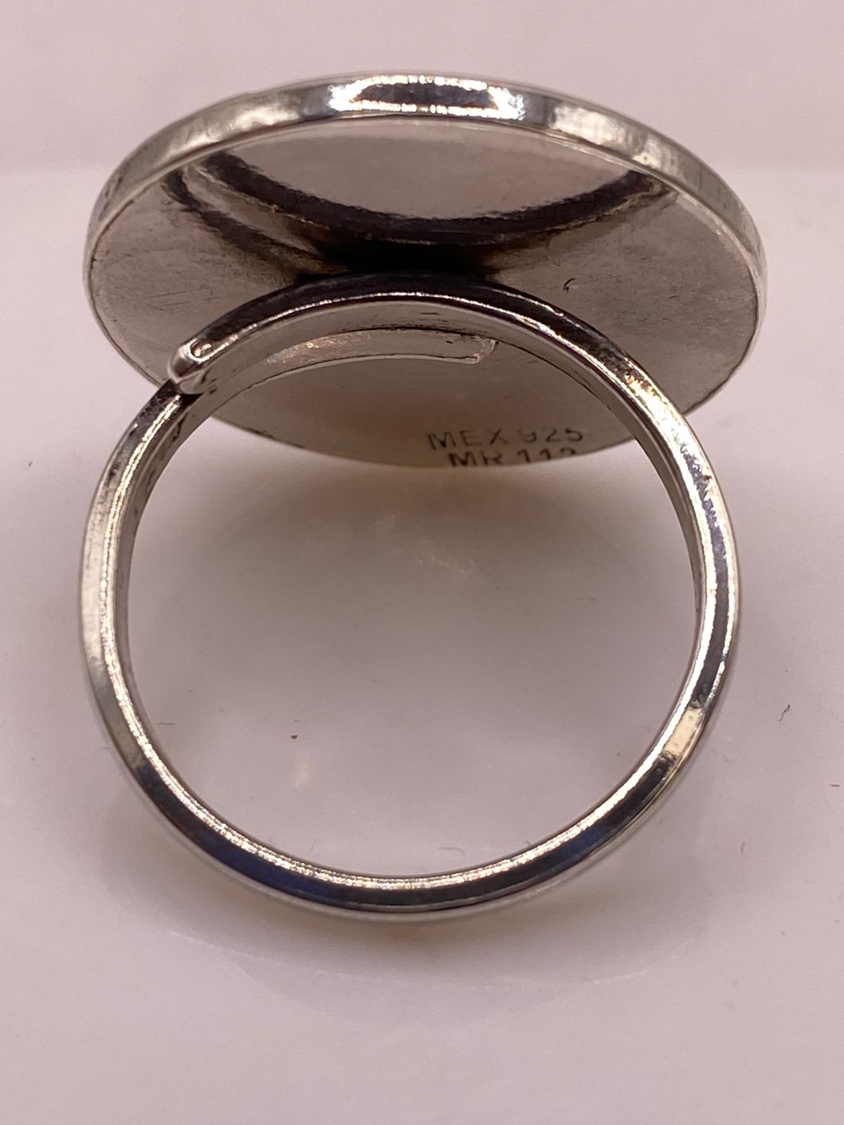 Anillo Calendario Azteca Ajustable en Plata .925, sello de autenticidad Plata Ley .925