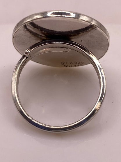Anillo Calendario Azteca Ajustable en Plata .925, sello de autenticidad Plata Ley .925