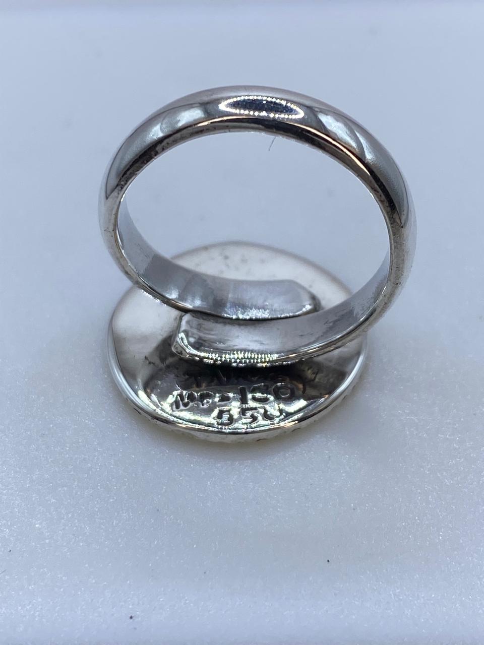 Anillo Calendario Azteca Ajustable en Plata .925 – Diseño Redondo Prehispánico, sello de autenticidad Plata Ley .925