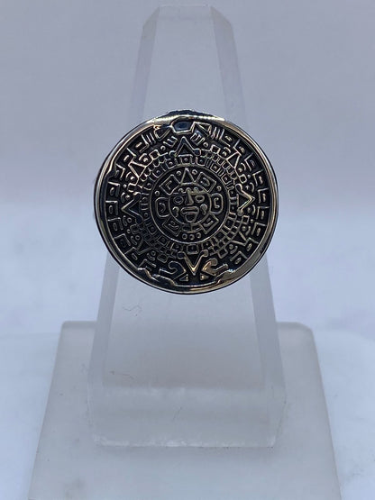 Anillo Calendario Azteca en Plata .925 — vista lateral