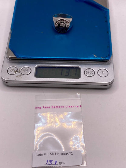 Anillo Calendario Azteca en Plata .925, peso en gramos (báscula)