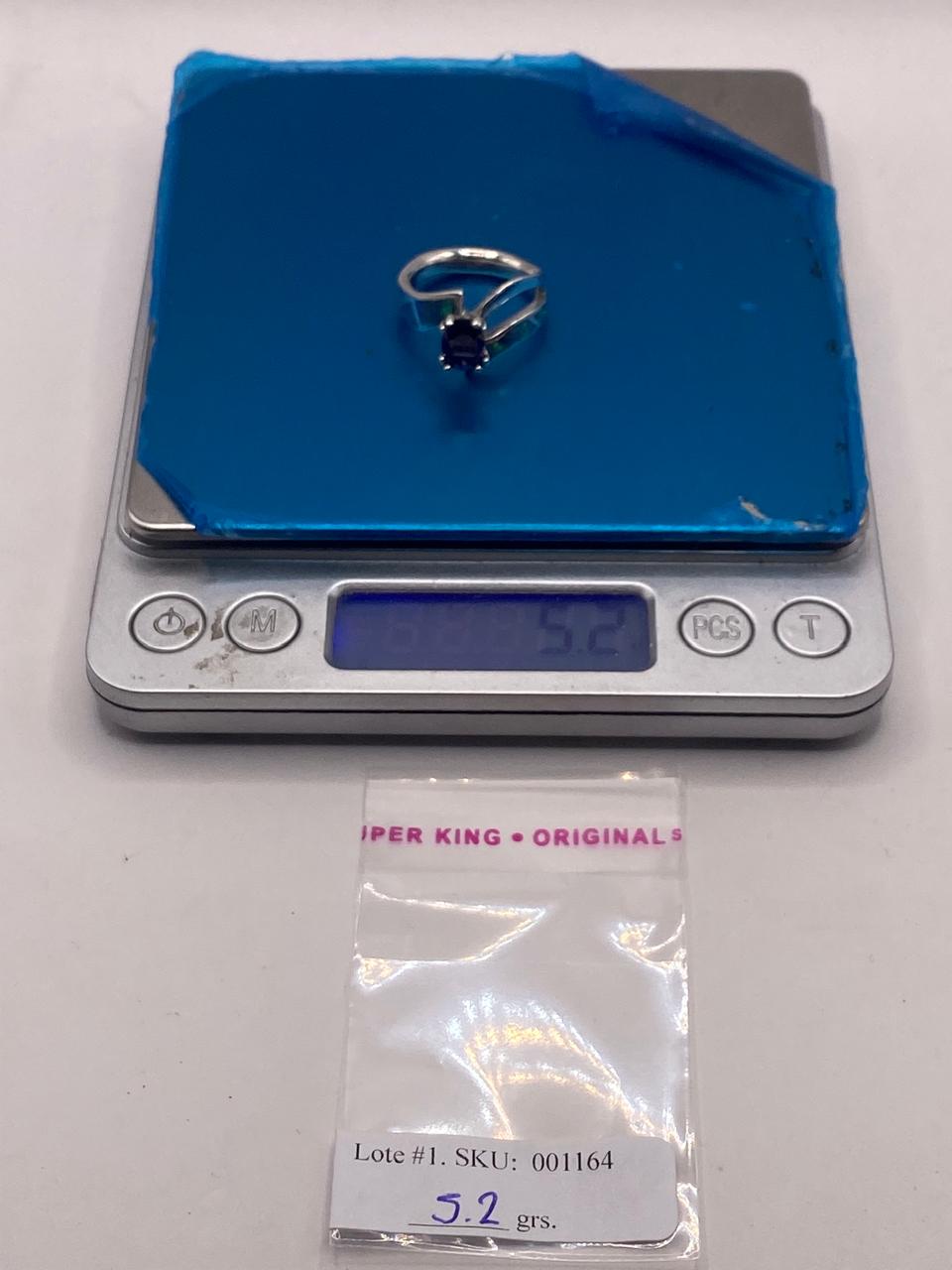 Anillo Contemporáneo Abierto con Ópalo de Fuego y Zirconia en Plata .950, peso en gramos (báscula)