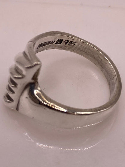 Anillo Contemporáneo Diagonal Texturizado en Plata .925, sello de autenticidad Plata Ley .925