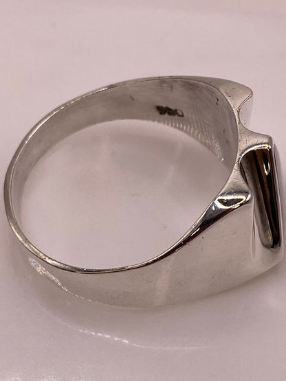 Anillo Contemporáneo en Plata Ley 950 con Ópalo de Fuego, sello de autenticidad Plata Ley .925