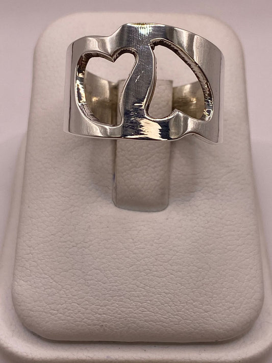 Anillo de Corazones Recortados en Plata .925 — detalle de acabado
