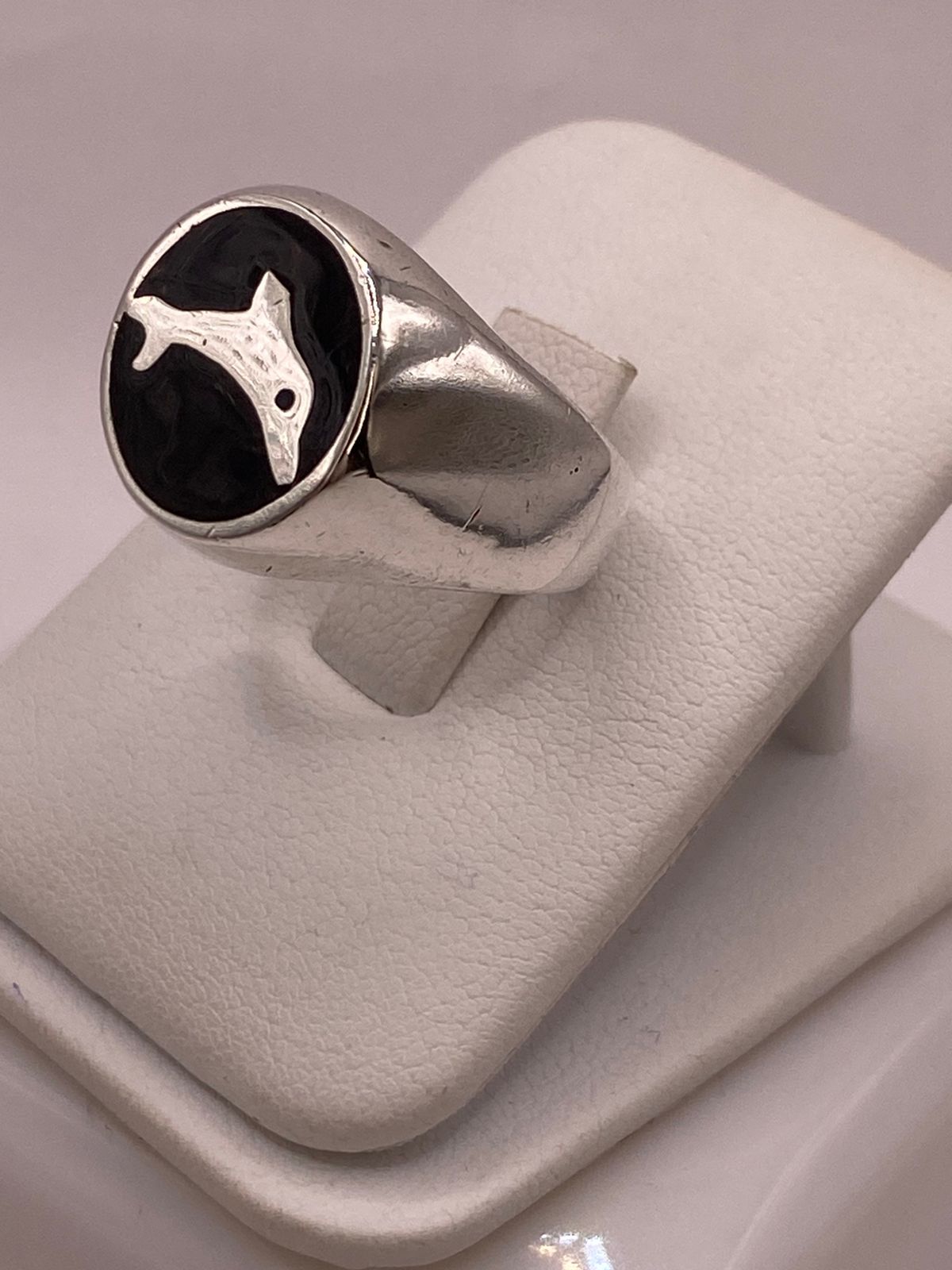 Anillo Delfín en Plata .925, vista frontal