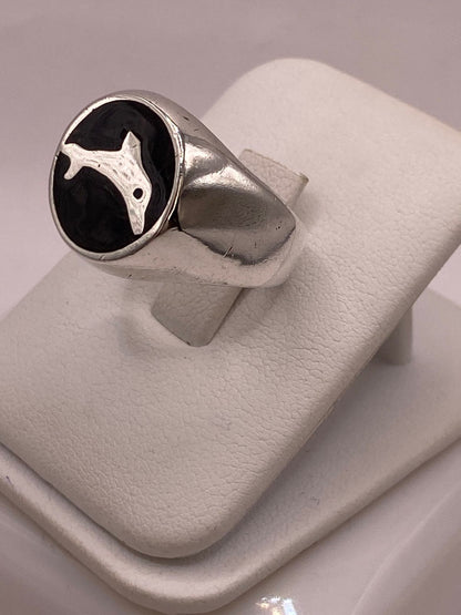 Anillo Delfín en Plata .925, vista frontal