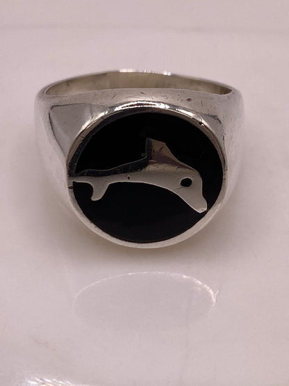 Anillo Delfín en Plata .925, vista superior