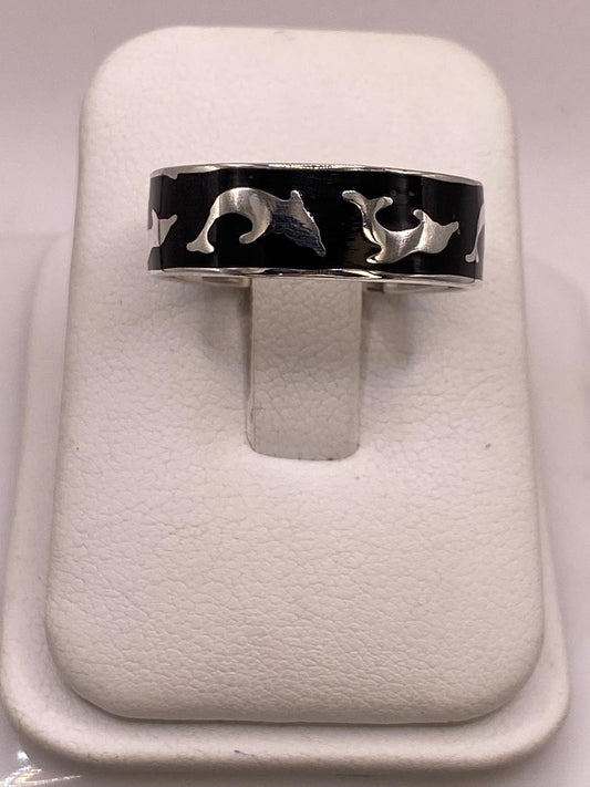 Anillo Delfines en Plata .925 — vista lateral