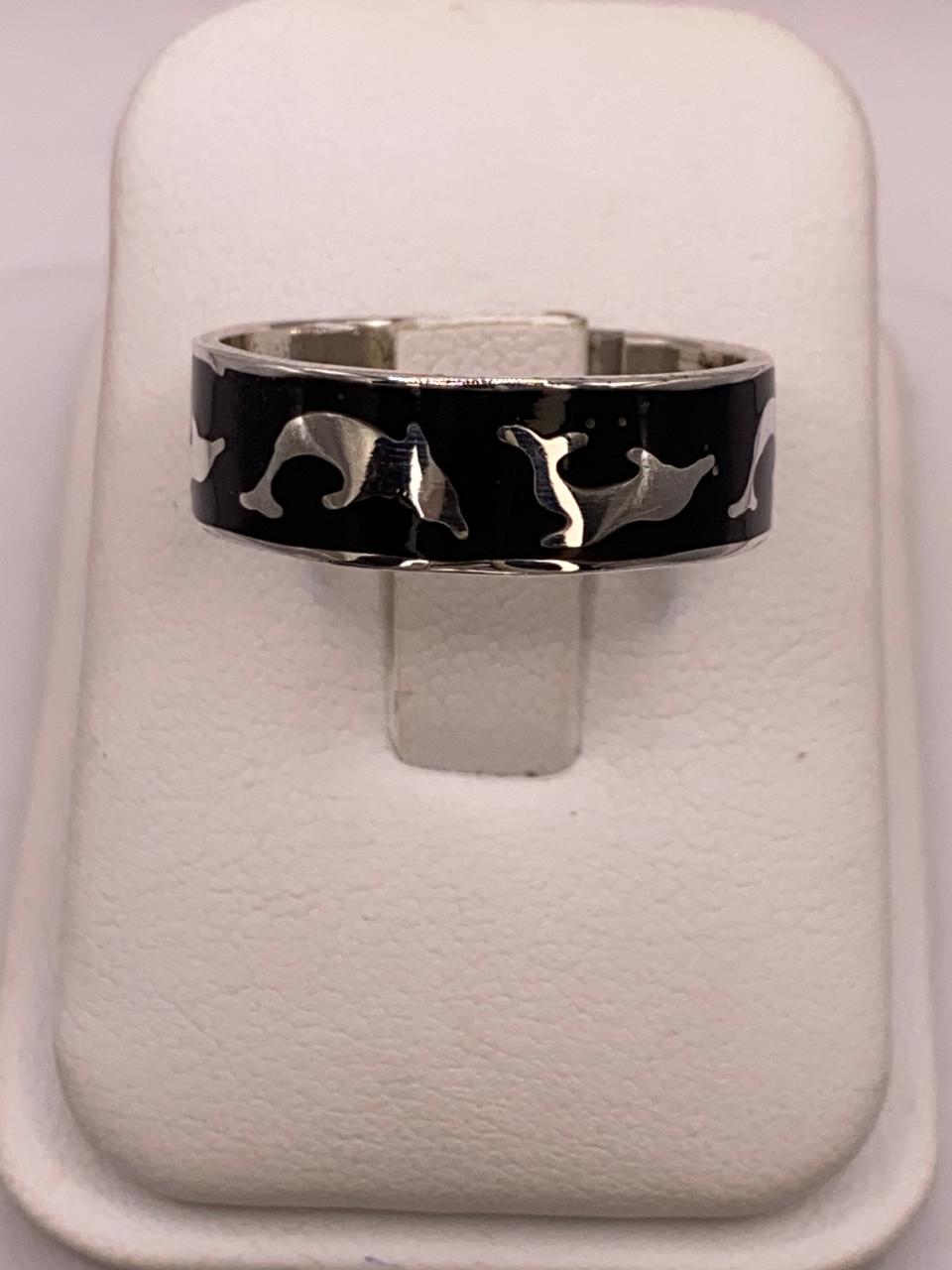Anillo Delfines en Plata .925, vista frontal