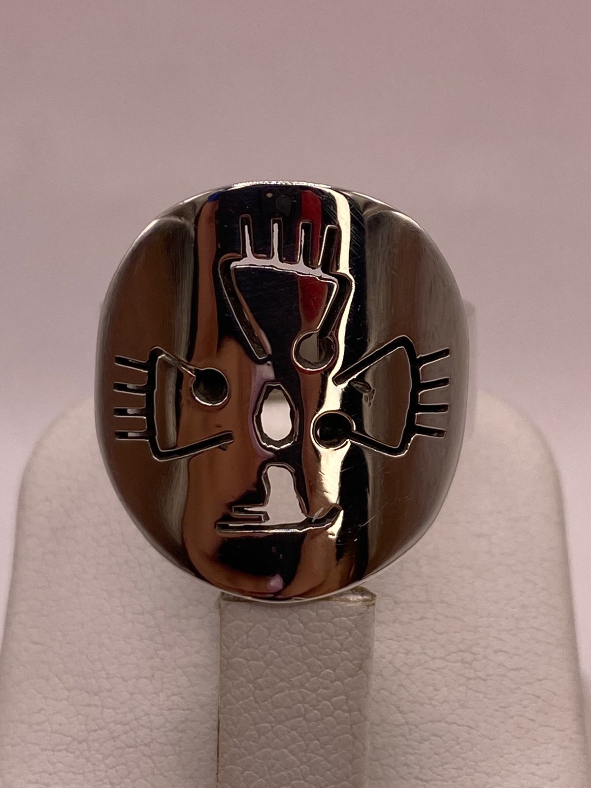 Anillo con Diseño de Cruz en Plata .925, vista superior
