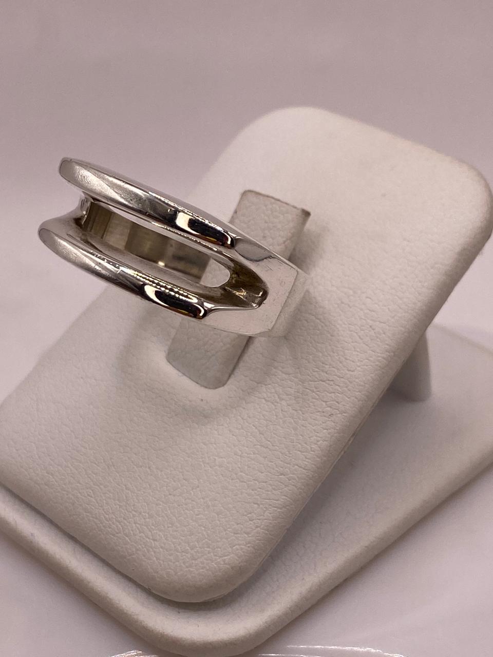 Anillo Doble Banda Abierta en Plata .925, vista lateral