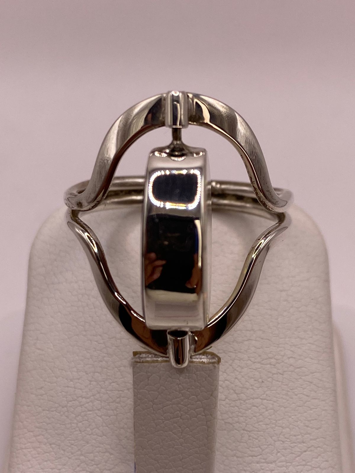 Anillo Doble Vista Giratorio con Ópalo de Fuego en Plata .925, vista superior