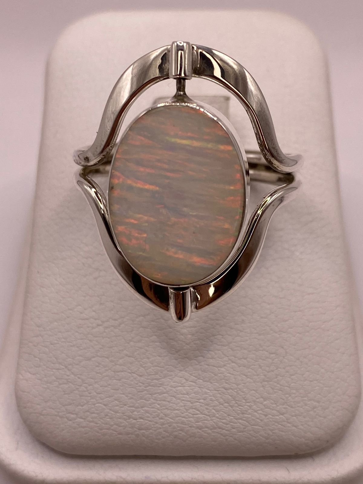 Anillo Doble Vista Giratorio con Ópalo de Fuego en Plata .925 — imagen 11