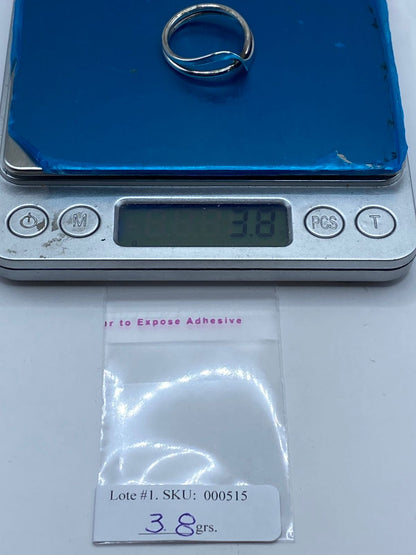 Anillo Doble Banda Entrelazada en Plata .925, peso en gramos (báscula)