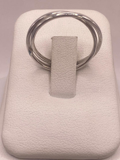 Anillo Doble Entrelazado en Plata .925 — ángulo diagonal