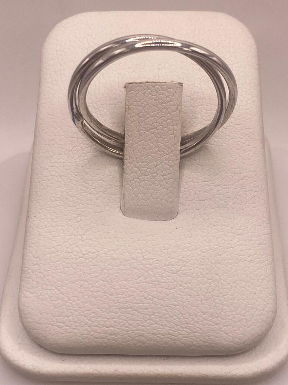 Anillo Doble Entrelazado en Plata .925, vista lateral