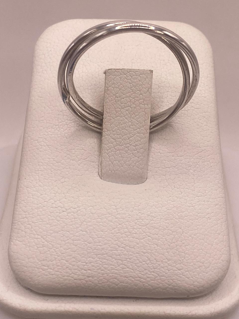 Anillo Doble Entrelazado en Plata .925, vista lateral