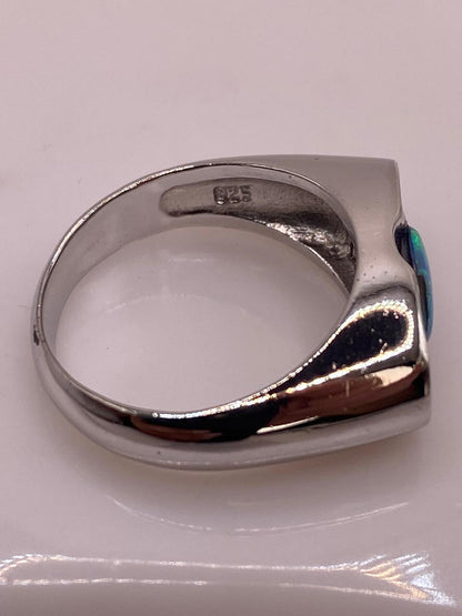 Anillo Elegante de Plata 925 con Ópalo de Fuego y Zirconia, sello de autenticidad Plata Ley .925