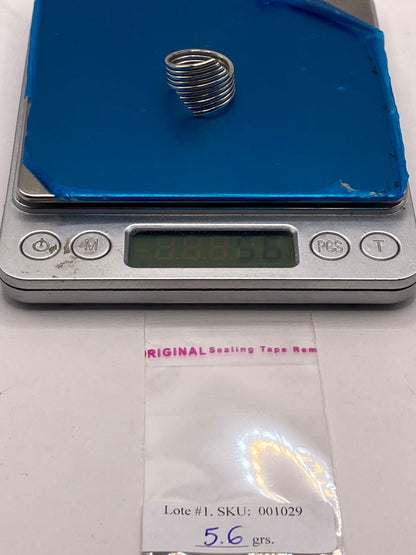 Anillo Envolvente de Barras Lisas en Plata .925, peso en gramos (báscula)