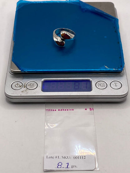 Anillo Envolvente con Ópalo de Fuego Multicolor en Plata .950, peso en gramos (báscula)