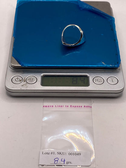 Anillo Escultural Martillado en Plata .925, peso en gramos (báscula)