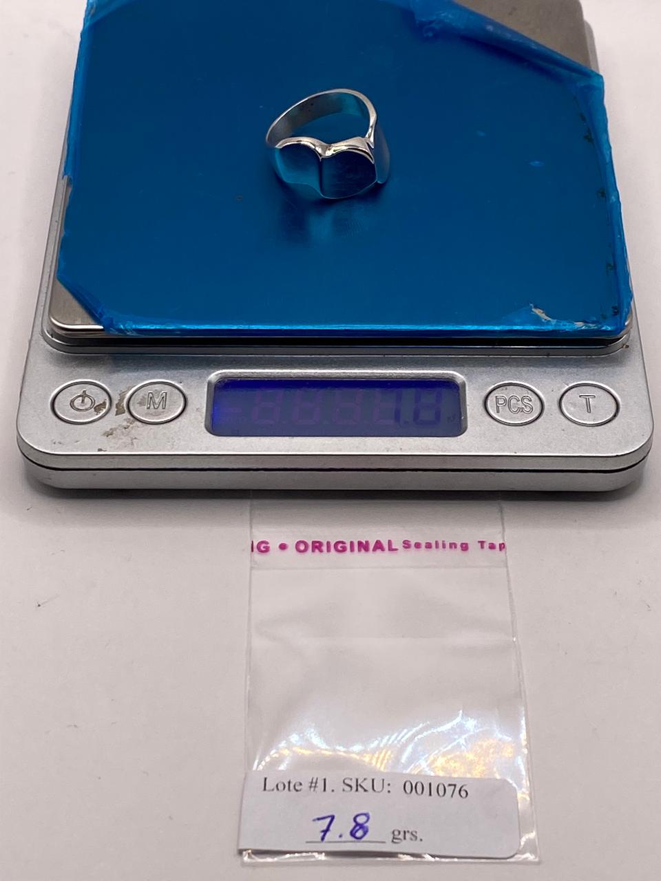 Anillo Escultural Orgánico en Plata .925, peso en gramos (báscula)