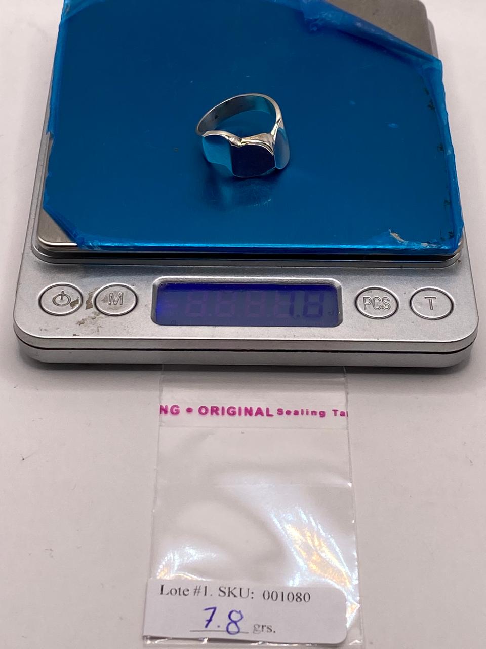 Anillo Escultural Orgánico en Plata .925, peso en gramos (báscula)