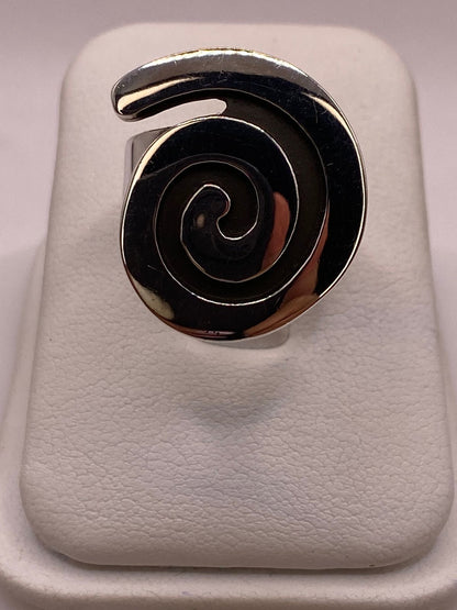 Anillo Espiral Ajustable de Plata Ley .925, vista lateral