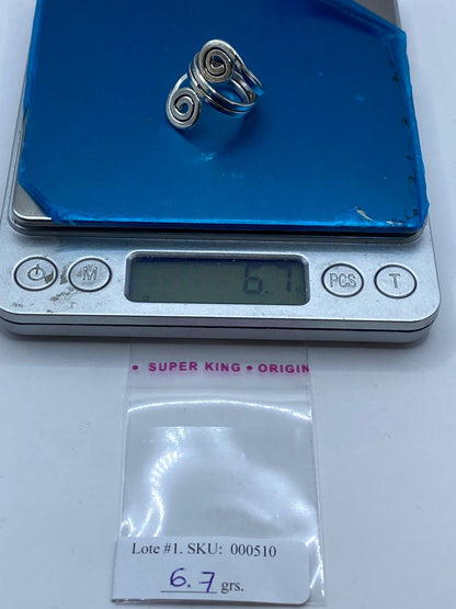 Anillo Espiral Doble en Plata .925, peso en gramos (báscula)