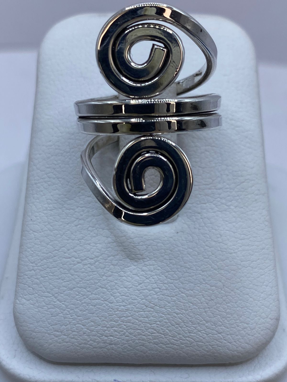 Anillo Espiral Doble en Plata .925 — vista lateral