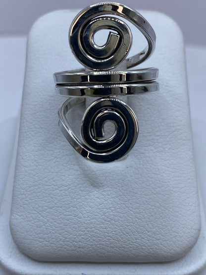 Anillo Espiral Doble en Plata .925 — vista lateral