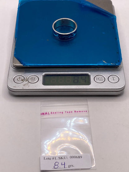 Anillo Figuras Zoomorfas con Piedra Azul Incrustada de Plata .925, peso en gramos (báscula)