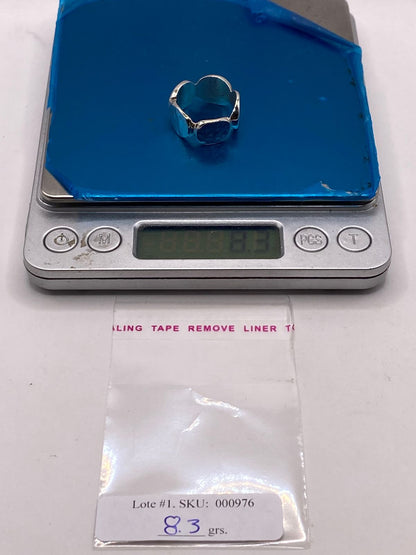 Anillo en Forma de Círculos Martillados de Plata Ley .925, peso en gramos (báscula)