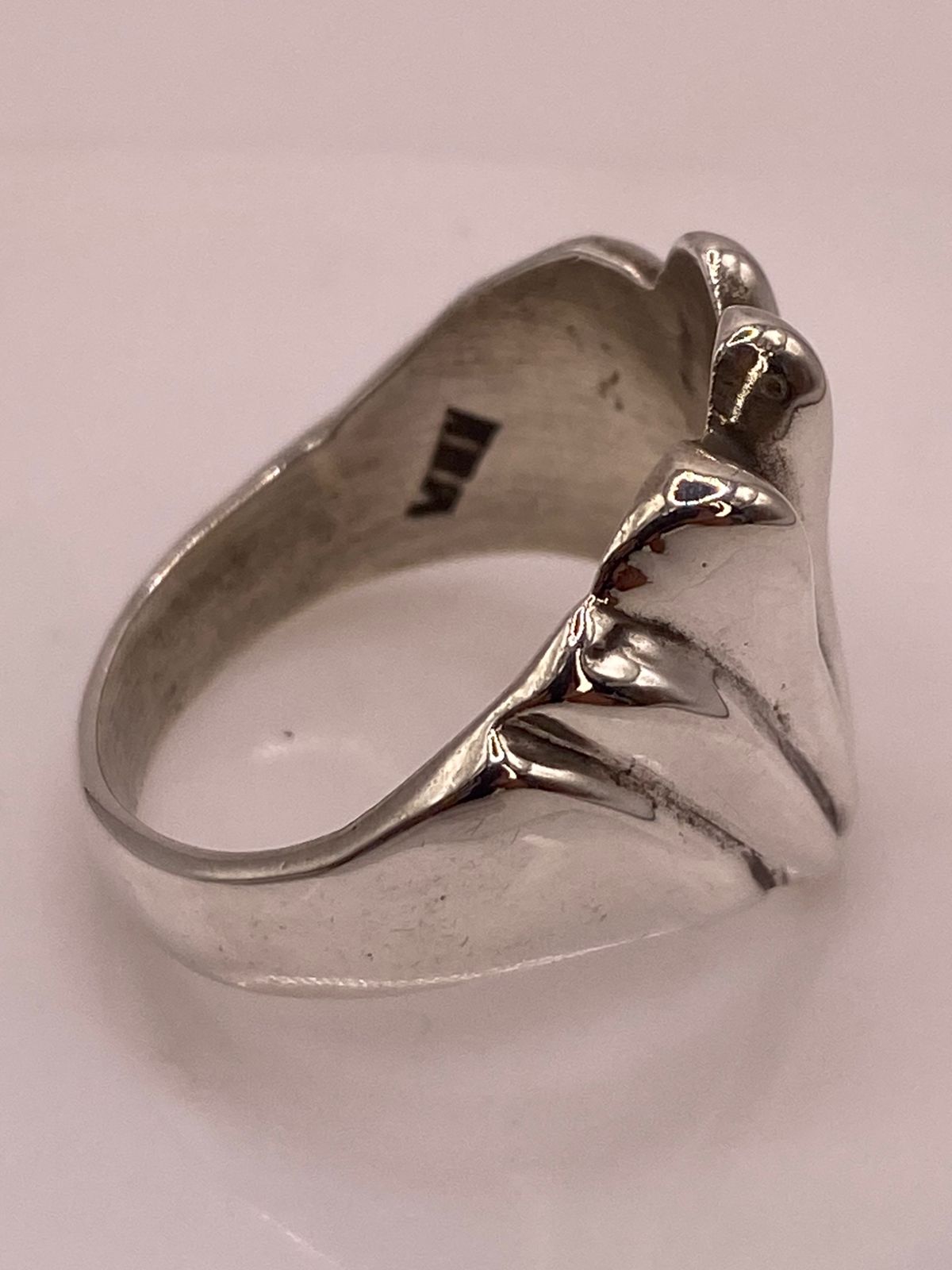 Anillo con Forma de Concha en Plata .925, sello de autenticidad Plata Ley .925