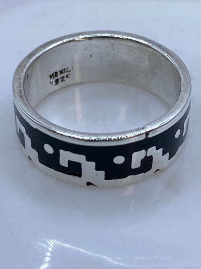Anillo Forma de Olas en Plata .925 con Obsidiana Negra, vista de detalle