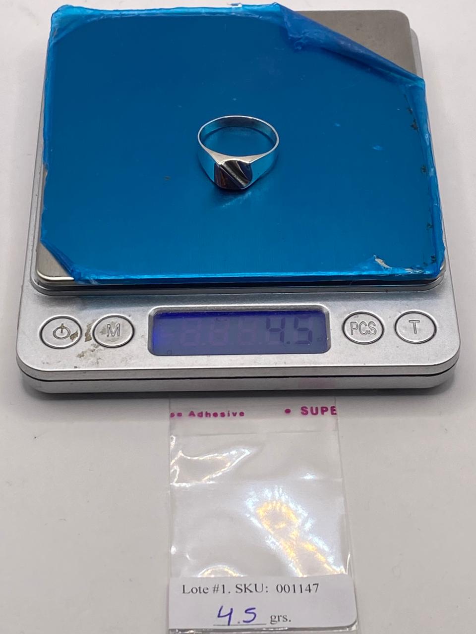Anillo Geométrico con Ópalo de Fuego en Plata .925, peso en gramos (báscula)