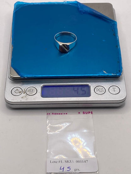 Anillo Geométrico con Ópalo de Fuego en Plata .925, peso en gramos (báscula)